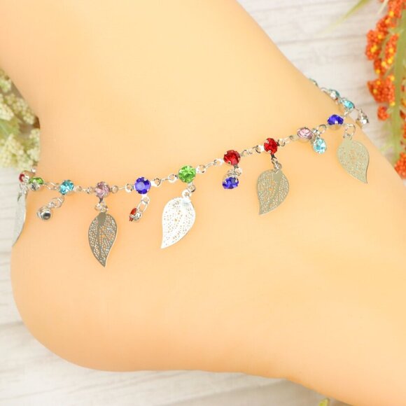 "Handmade Anklet – Elegant & Delicate Jewelry for Women | UNVRC1163 - Picture 7 of 10